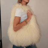 Mongolian Fur Shoulder Bag (SHIPS IN 3-4 WEEKS)