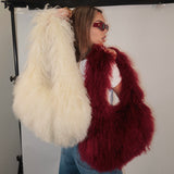 Mongolian Fur Shoulder Bag (SHIPS IN 3-4 WEEKS)
