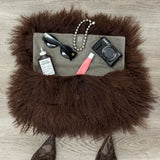 Mongolian Fur Envelope Flap Clutch (SHIPS IN 3-4 WEEKS)