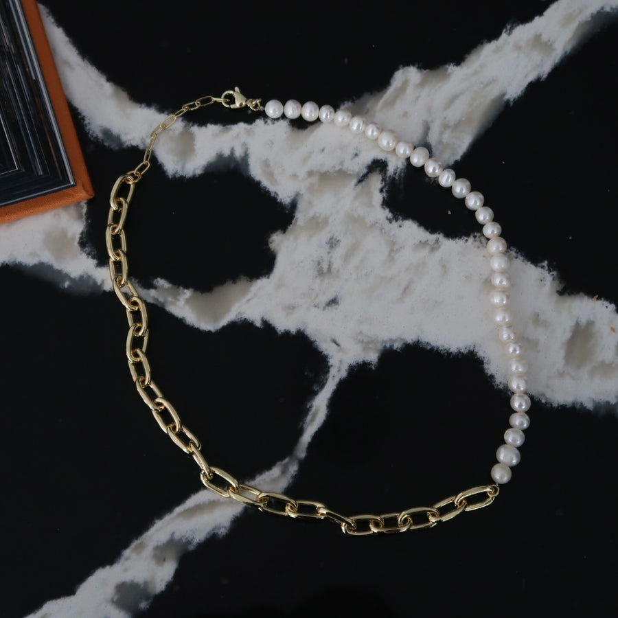 Pearl + Goldlink Necklace