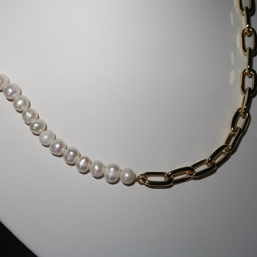 Pearl + Goldlink Necklace